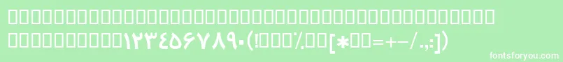 BTrafficBold Font – White Fonts on Green Background