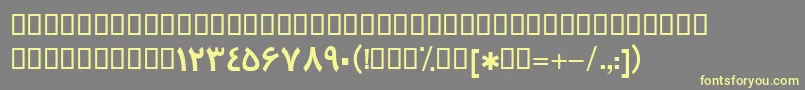 BTrafficBold Font – Yellow Fonts on Gray Background