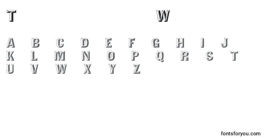 Police TejaratchiWd - Alphabet, Chiffres, Caractères Spéciaux