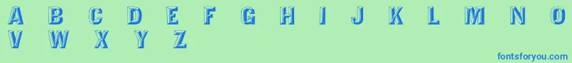 TejaratchiWd Font – Blue Fonts on Green Background
