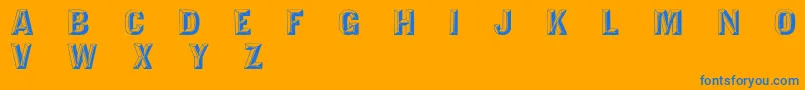 TejaratchiWd Font – Blue Fonts on Orange Background