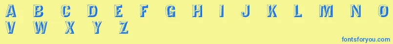 TejaratchiWd Font – Blue Fonts on Yellow Background