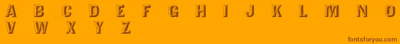 TejaratchiWd Font – Brown Fonts on Orange Background