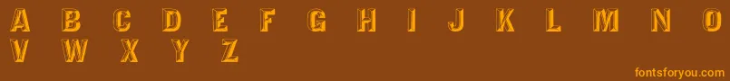 TejaratchiWd Font – Orange Fonts on Brown Background