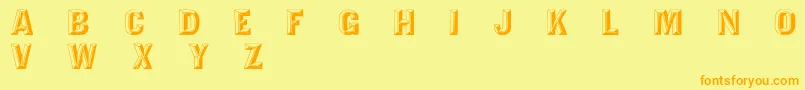TejaratchiWd Font – Orange Fonts on Yellow Background