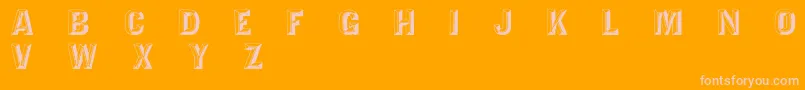 TejaratchiWd Font – Pink Fonts on Orange Background