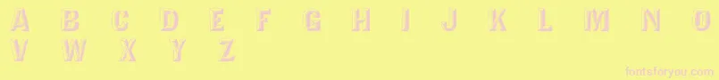 TejaratchiWd Font – Pink Fonts on Yellow Background