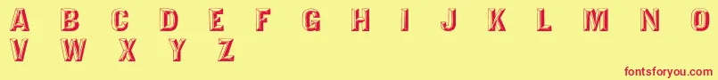 TejaratchiWd Font – Red Fonts on Yellow Background