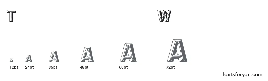 Größen der Schriftart TejaratchiWd