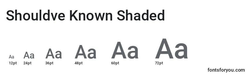 Размеры шрифта Shouldve Known Shaded