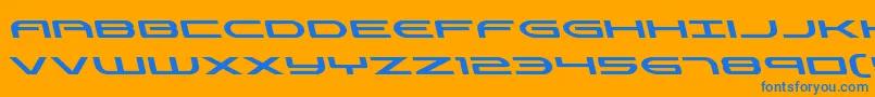 Police Antietamleft – polices bleues sur fond orange