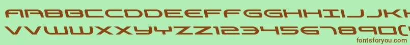 Antietamleft-Schriftart – Braune Schriften auf grünem Hintergrund