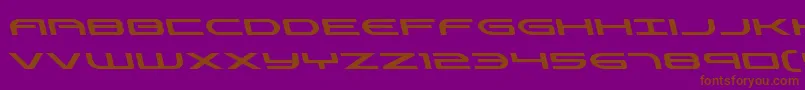 フォントAntietamleft – 紫色の背景に茶色のフォント