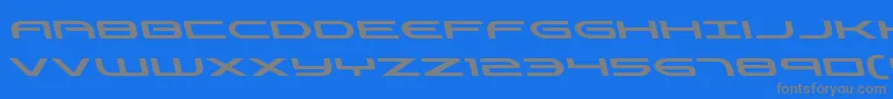 Antietamleft-fontti – harmaat kirjasimet sinisellä taustalla