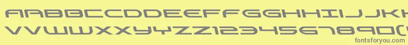 Antietamleft-fontti – harmaat kirjasimet keltaisella taustalla