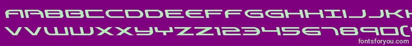 フォントAntietamleft – 紫の背景に緑のフォント