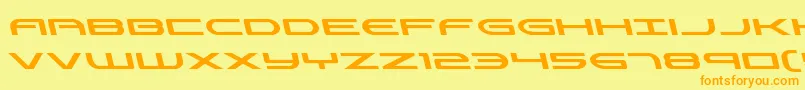 Antietamleft-fontti – oranssit fontit keltaisella taustalla