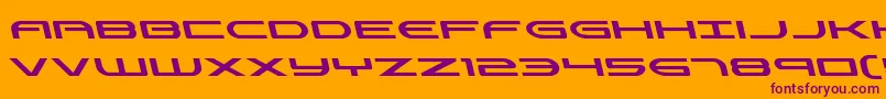 Antietamleft Font – Purple Fonts on Orange Background