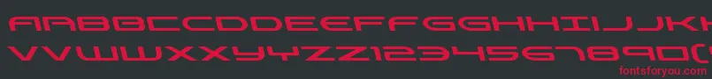 Czcionka Antietamleft – czerwone czcionki na czarnym tle