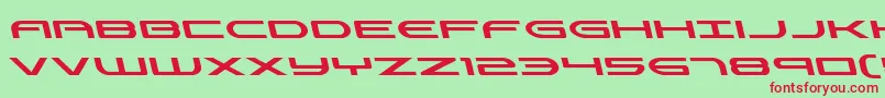 フォントAntietamleft – 赤い文字の緑の背景