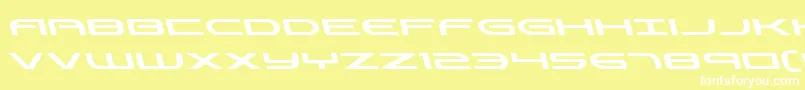 Antietamleft-fontti – valkoiset fontit keltaisella taustalla