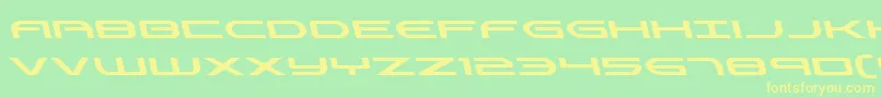 Antietamleft-Schriftart – Gelbe Schriften auf grünem Hintergrund