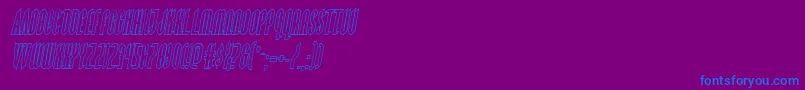 Devilsummoneroutital Font – Blue Fonts on Purple Background