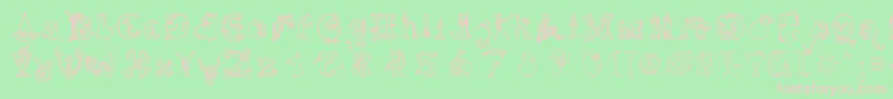 HalloweenMatch Font – Pink Fonts on Green Background