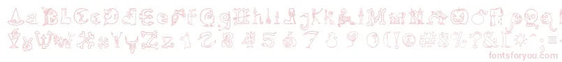 HalloweenMatch Font – Pink Fonts on White Background