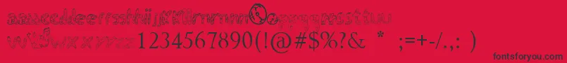 WarrРЅorsDestiny Font – Black Fonts on Red Background