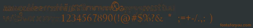 WarrРЅorsDestiny Font – Brown Fonts on Black Background