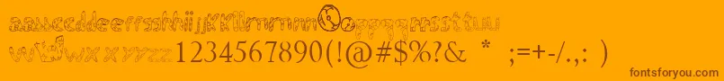 WarrРЅorsDestiny Font – Brown Fonts on Orange Background