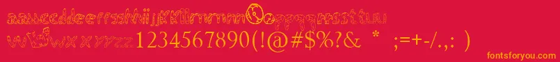 WarrРЅorsDestiny Font – Orange Fonts on Red Background