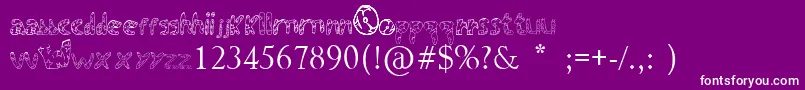 WarrРЅorsDestiny Font – White Fonts on Purple Background