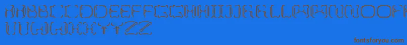 UpupDowndown Font – Brown Fonts on Blue Background