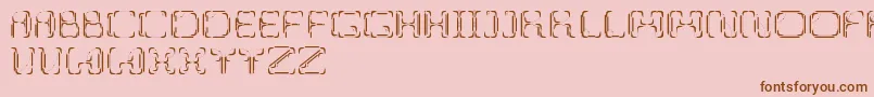 UpupDowndown Font – Brown Fonts on Pink Background