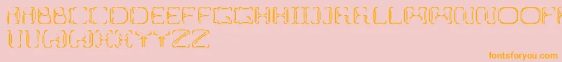 UpupDowndown Font – Orange Fonts on Pink Background