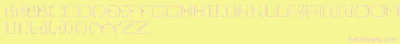 UpupDowndown Font – Pink Fonts on Yellow Background