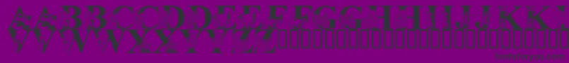 LmsLetsPretendWithFriends Font – Black Fonts on Purple Background