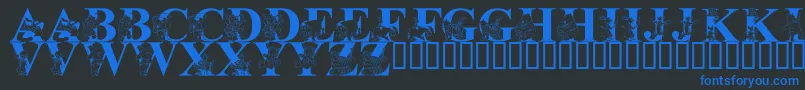 LmsLetsPretendWithFriends Font – Blue Fonts on Black Background