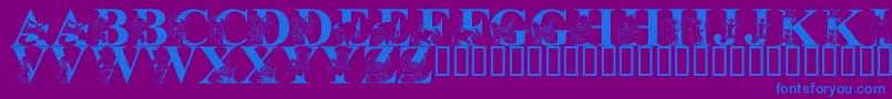 LmsLetsPretendWithFriends Font – Blue Fonts on Purple Background