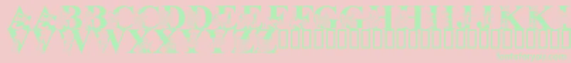 LmsLetsPretendWithFriends Font – Green Fonts on Pink Background