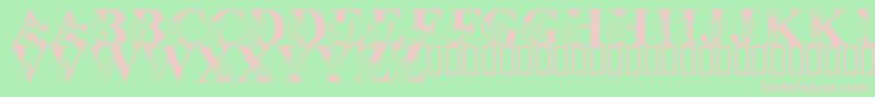 LmsLetsPretendWithFriends Font – Pink Fonts on Green Background