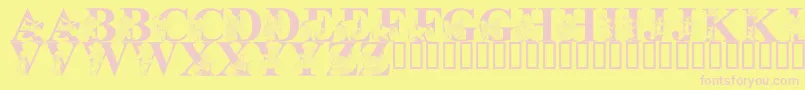 LmsLetsPretendWithFriends Font – Pink Fonts on Yellow Background