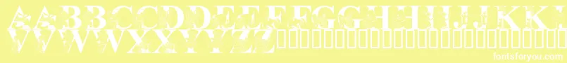 LmsLetsPretendWithFriends Font – White Fonts on Yellow Background