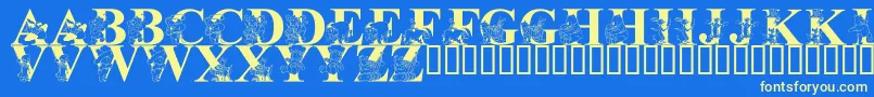 LmsLetsPretendWithFriends Font – Yellow Fonts on Blue Background