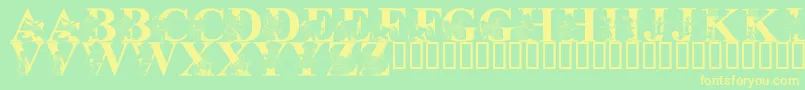 LmsLetsPretendWithFriends Font – Yellow Fonts on Green Background