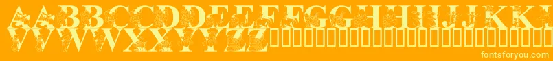 LmsLetsPretendWithFriends Font – Yellow Fonts on Orange Background