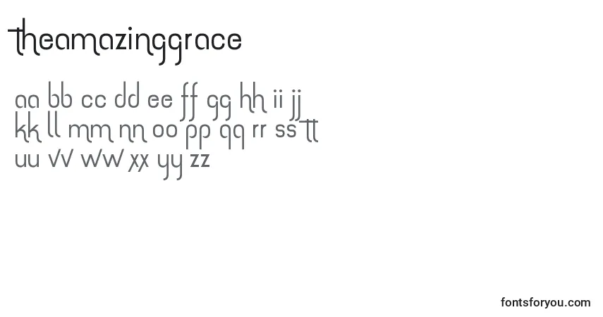 Schriftart TheAmazingGrace – Alphabet, Zahlen, spezielle Symbole