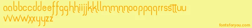 TheAmazingGrace Font – Orange Fonts on Yellow Background